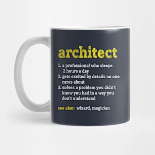 Architect Definition architectural gift Distressed Typography Mug